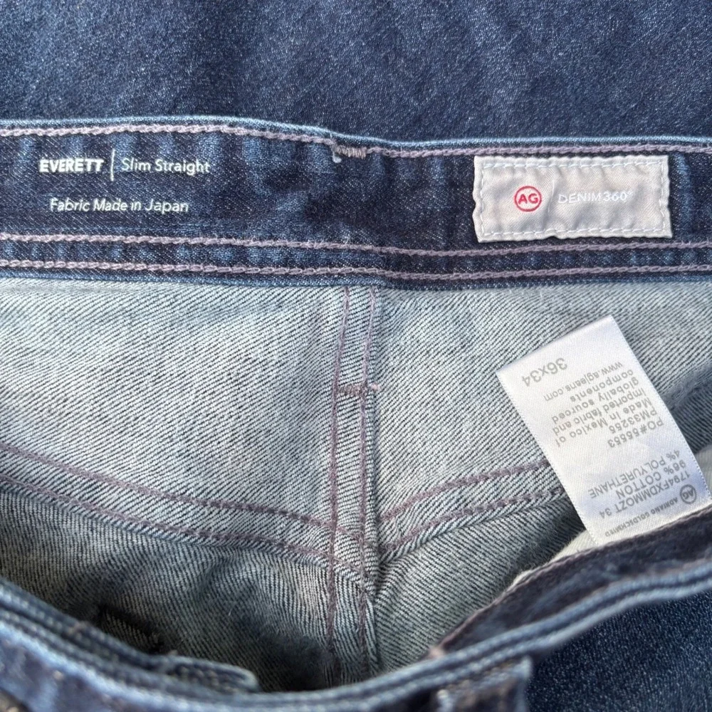 AG Adriano Goldschmied Jeans Everett Slim Straight Men's Jeans Size 36x34 READ - Picture 3 of 3